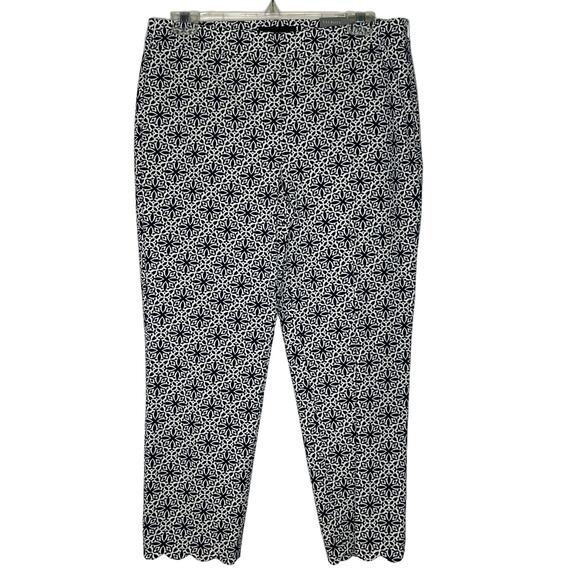 Talbots Chatham Crop Pants Women's Size 6 Geometric Print NWT - Picture 1 of 10